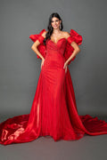 4597 Sweetheart Beaded Fitted Mermaid Prom Dress with Illusion Bodice